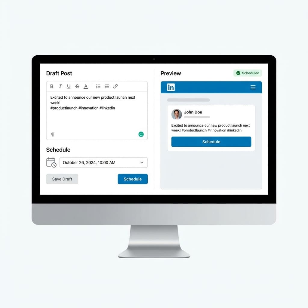 LinkedIn Scheduler Interface
